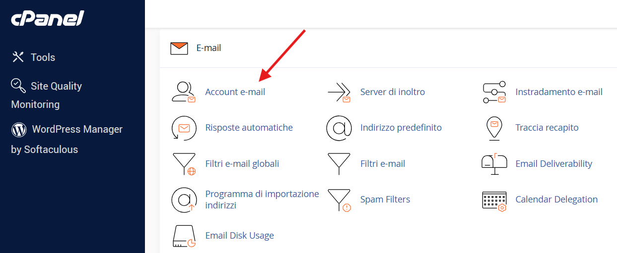 Creazione Email cPanel